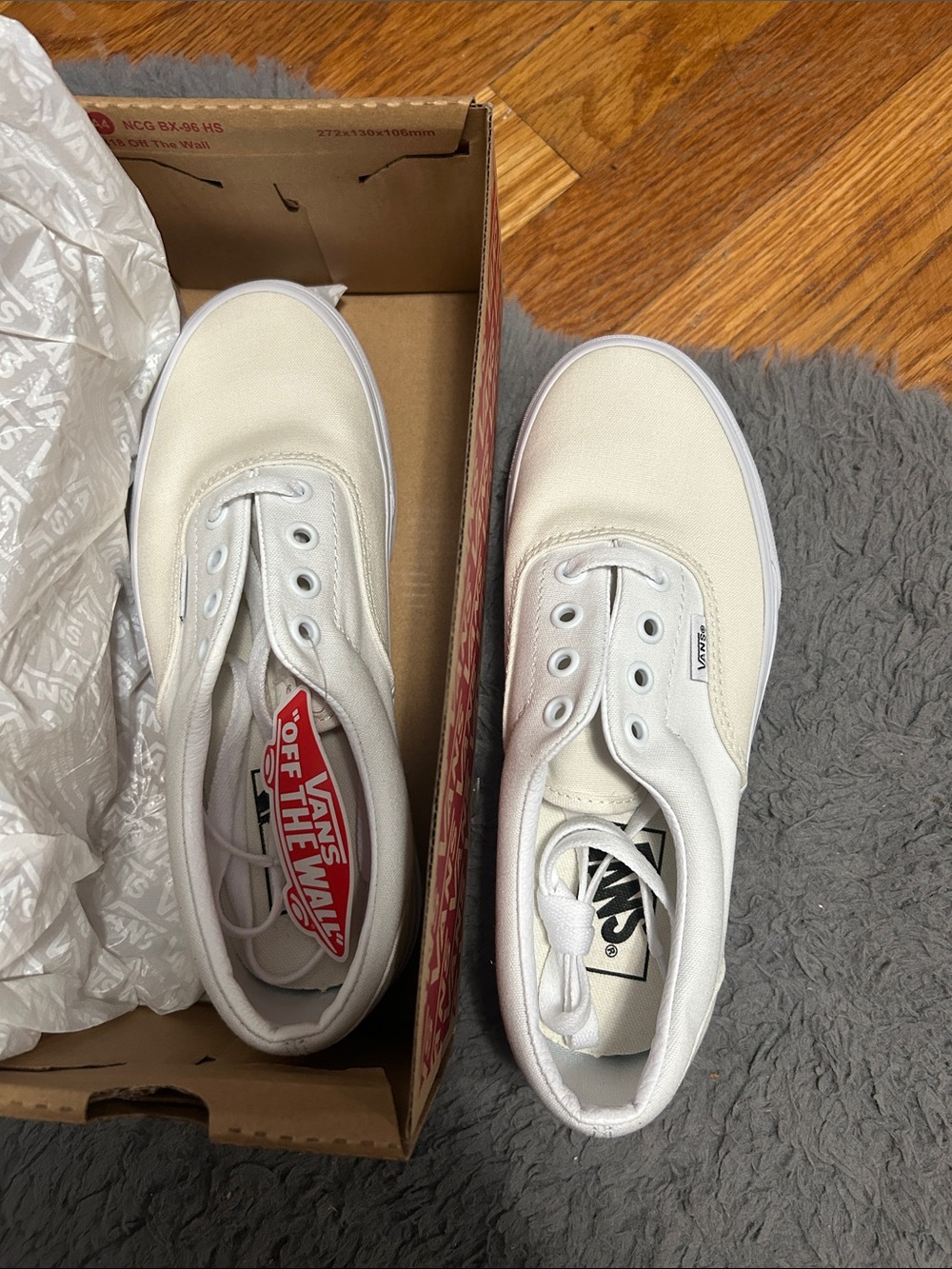 Vans Off The Wall Marshmallow Canvas Low-Top Sneakers